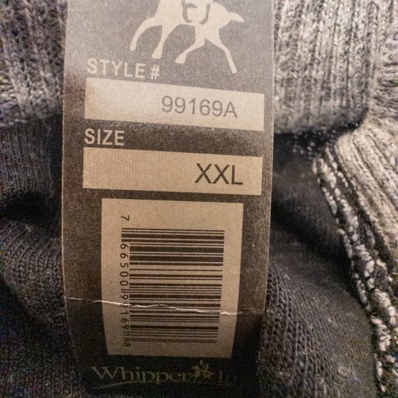 Whipper In Mens Size XXL Sweater Black Grey Knit Grandpacore New Zip Mockneck - Picture 6 of 11